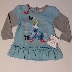🔥SALE🔥 Disney Baby Cinderella Girls T-shirt Tee NWT Sizes 3-6M, 6-12M